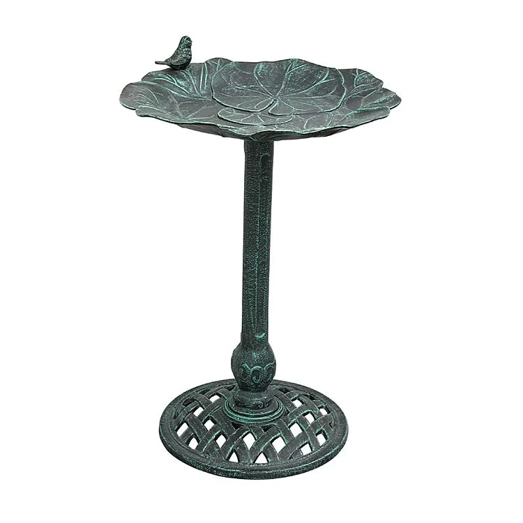 Lily Pad Bird Bath, Verdigris
