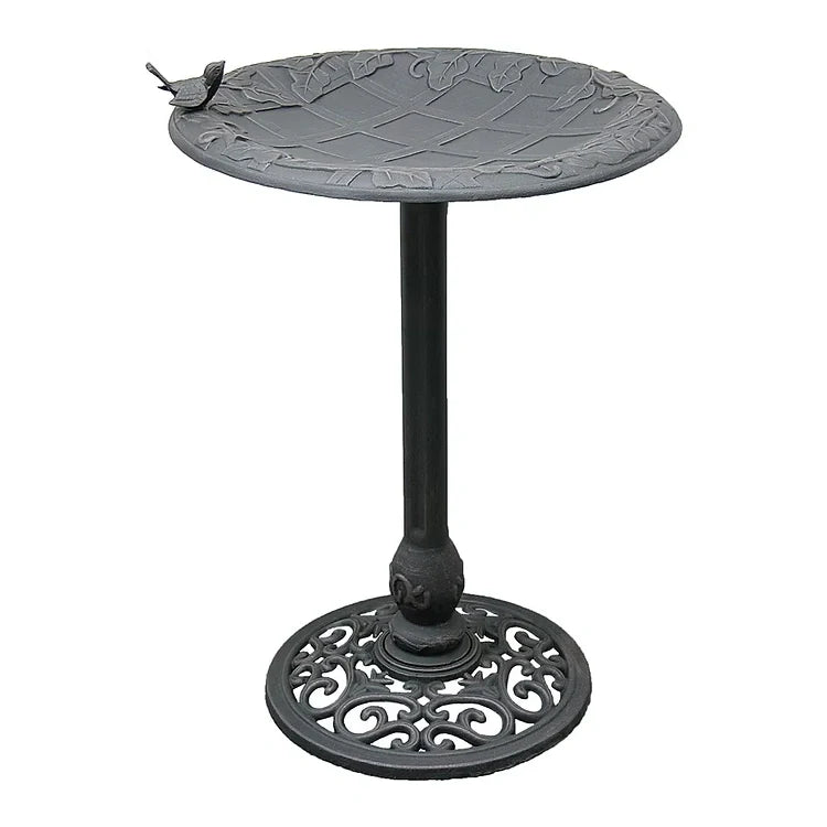 English Ivy Bird Bath, Copper Rust