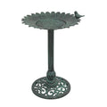 Sunflower Bird Bath, Verdigris