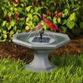 Solar Fountain Bird Bath – Shadow Gray Newton Outdoor Garden Decor