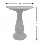 24" Terra Cotta Fiber Clay Bird Bath