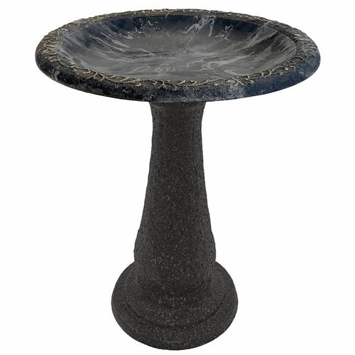 24" Sand Fiber Clay Bird Bath