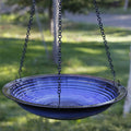 Hanging Cobalt Blue Bird Bath – Outdoor Decorative Garden Decor