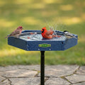 Duncraft Blue Hexagon Post Bird Bath