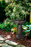 Art Deco Birdbath Set - Mirror Black