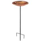 Pure Copper Bird Bath Stake – Fired Finish Outdoor Garden Decor