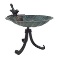 Scallop Shell Bird Bath with Tripod Stand – Decorative Outdoor Garden Decor