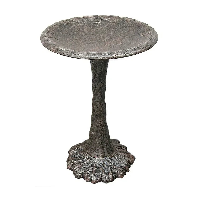 Classic Tree Bird Bath, Aged Bronze