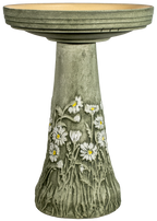 Handpainted Daisy Birdbath Set