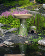 Handpainted DragonFly Birdbath Set