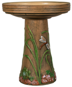 Handpainted DragonFly Birdbath Set