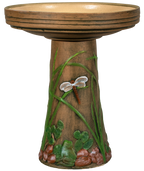 Handpainted DragonFly Birdbath Set
