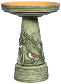 Handpainted Songbird Birdbath Set