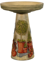 Handpainted Garden Tool's Birdbath Set