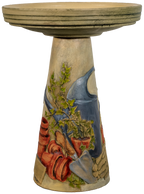 Handpainted Garden Tool's Birdbath Set