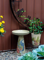 Handpainted Garden Tool's Birdbath Set