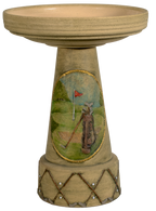 The Golfer Birdbath Set - Handpainted (customizable)