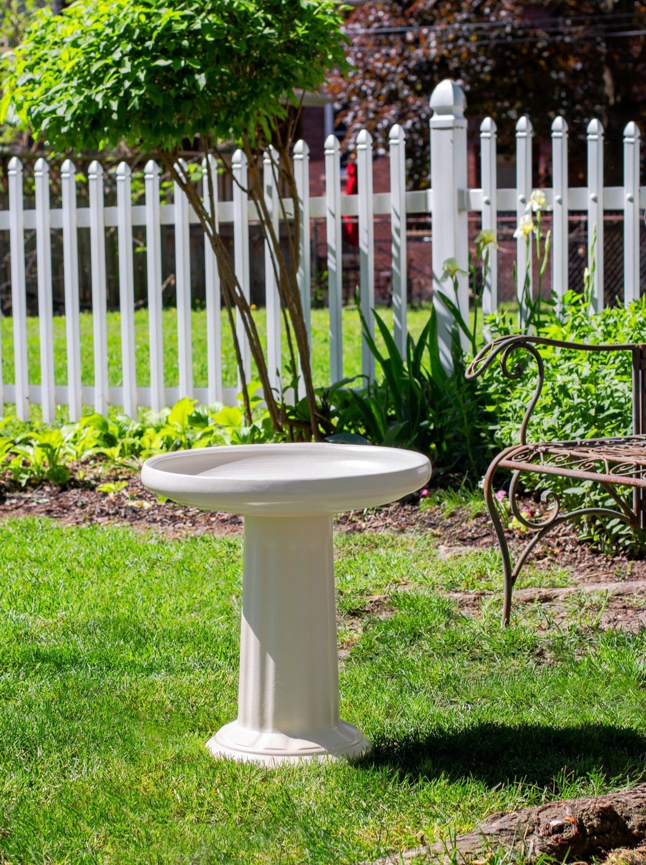 Muskingum Birdbath Set - Matte White