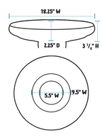 Muskingum Birdbath Top - Matte White