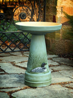 Handpainted Loon Birdbath Set