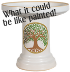 Tree of Life Birdbath Set - Matte White