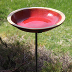 Post Radial Bird Bath, Autumn Red