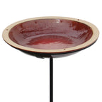Post Radial Bird Bath, Autumn Red
