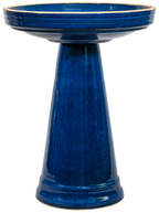 Simple Elegance Birdbath Set - Cobalt Blue