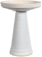 Simple Elegance Birdbath Set - White