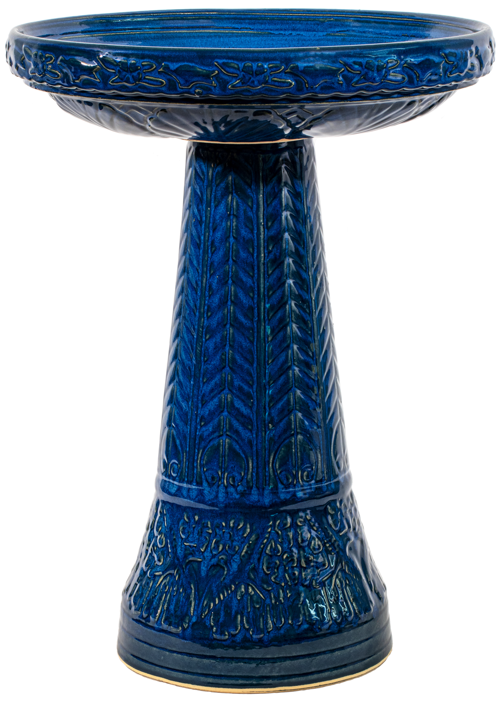 Summer Garden Birdbath Set - Cobalt Blue