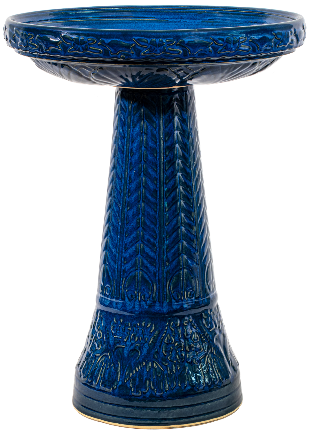 Summer Garden Birdbath Set - Cobalt Blue