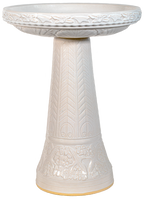 Summer Garden Birdbath Set - White