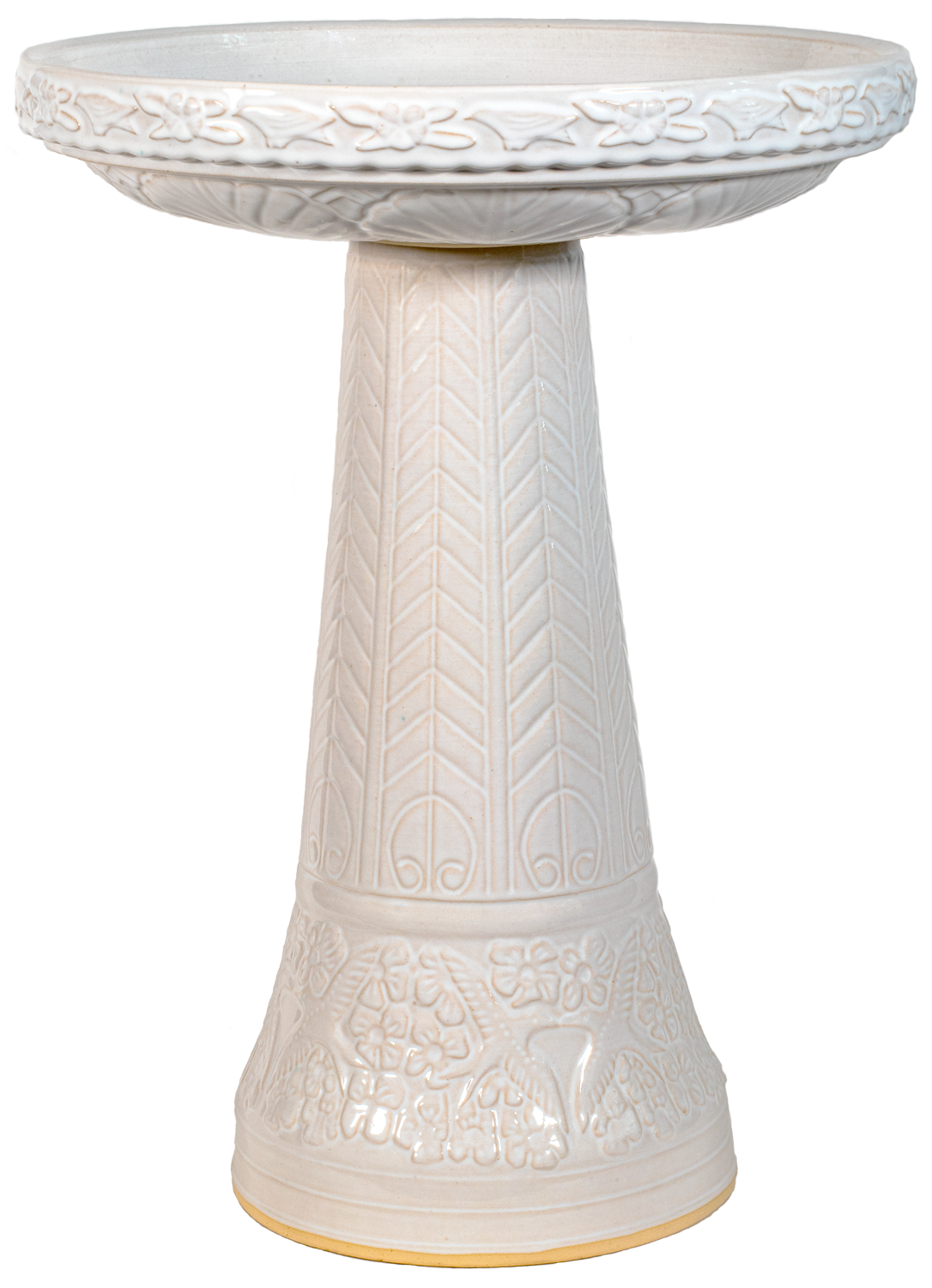 Summer Garden Birdbath Set - White