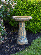 Summer Garden Birdbath Set - Spanish Moss