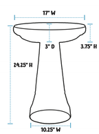 Summer Garden Birdbath Set - Loam Brown