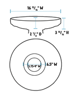 Universal Birdbath Top - Spanish Moss
