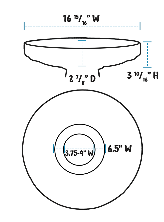 Universal Birdbath Top - Dove White