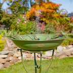 Two Birds" Iron Birdbath - 3 Color Options