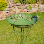 Two Birds" Iron Birdbath - 3 Color Options