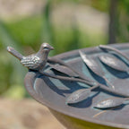 Two Birds" Iron Birdbath - 3 Color Options