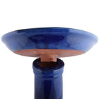 Bird Bath On Pedestal W/Bird Ceramic